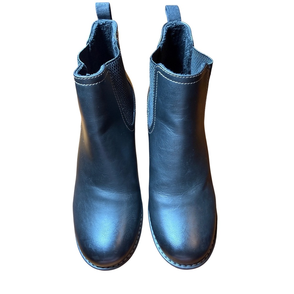 Eastland Jasmine Chelsea Boots Womens 9.5 Black Synthetic Leather Lug Sole
